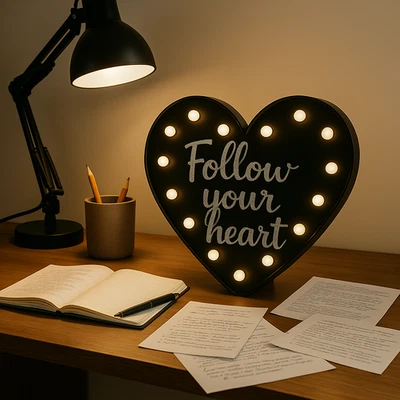 LED Love Heart Light Up Sign Rewritable Board Romantic Wedding Valentine Gift - Image 1 of 4