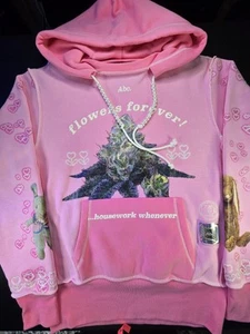 Felpa con cappuccio Deadstock Advisory Board Crystal's ABC Flowers Forever Weed Art After - Foto 1 di 24