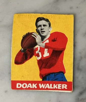 1948 Leaf - Doak Walker #4 (RC).   Poor Card/Cut-see Pics - Image 1 of 2