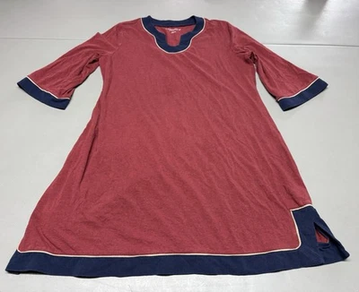 SOFT AROUND Ropa de Salón Vestido Rojo/Azul Marino Suave Camisón Pequeño XL Foto 1 de 4