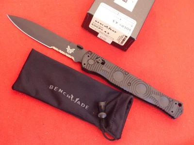 Faca de bloqueio Benchmade SOCP forro preta G-10 (4,47" Black Serr) 390SBK - Imagem 1 de 4
