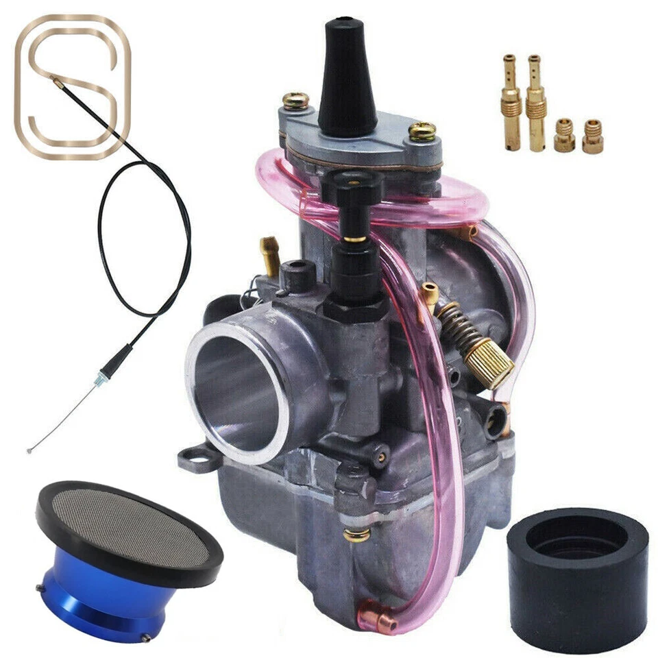 Novo Carburador + Cabo do Acelerador + Filtro de Ar Para Kawasaki KX80 KX100 KX125 Carb - Imagem 1 de 4