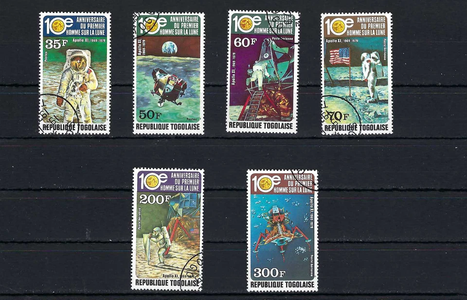 SPACE IN MOON { U.S}    APOLLO 11 MOON LANDING, 10th ANNIV.   [6]  REP TOGO - Image 1 of 1