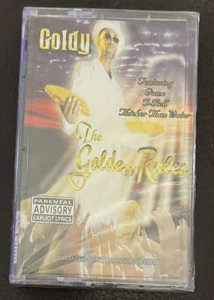 GOLDY -THE GOLDEN RULES--1998 BAY AREA G-FUNK/ DANGEROUS CREW SEALED CASSETTE!!! - Picture 1 of 3