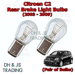 For Citroen C2 Rear Brake Light Bulbs Pair of Stop / Tail Light Bulb (03-09) - Picture 1 of 1