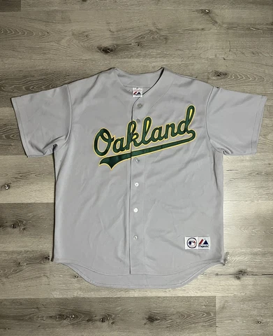 Vintage Oakland A’s Athletics Majestic Jersey MLB Baseball sz 2XL Cover