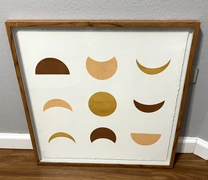 PHASES OF THE MOON {8} Framed Painting Print 23" X 23" Marmont Hill NEW TAG - Picture 1 of 12
