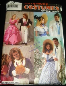 Simplicity Costume Pattern 7971 GONE WITH THE WIND & BEAUTY/BEAST Men/Women Size - Picture 1 of 6