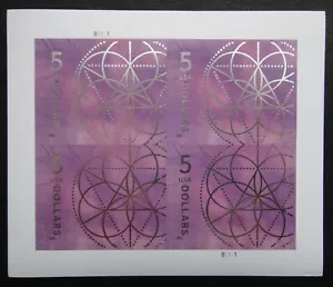 USA 2022 Stamps MNH $5 Floral Geometry Block Sheet of 4 United States - Picture 1 of 5