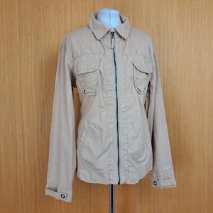 FILA Academy Jacke Nude Beige Damen UK 16 Reißverschluss mit Taschen 100% Baumwolle - Bild 1 von 10