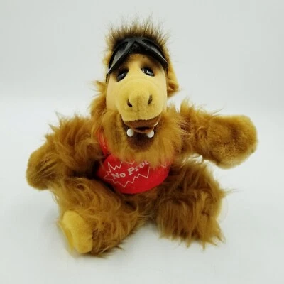 Vintage 1980s 8” ALF Car Plush Window Cling Suction Cups “No Problems!” Shirt - Image 1 of 4