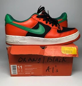Vintage 2003 Nike Air Force One 1 Low Sneaker Carnival Orange Flash Größe 11 - Bild 1 von 11