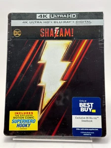 Brand New! SHAZAM! 4K Ultra HD Steelbook + Blu-Ray + Digital DC READ - Picture 1 of 7