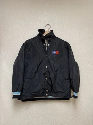 De Colección 90 Nike Snap Up Polar Sherpa Forrado Negro Nylon Chaqueta Blanco Etiqueta Niño Talla L-14 Foto 1 de 4