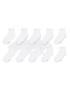 Hanes Girls Cushioned Ankle Socks 10 Pack - Picture 1 of 2