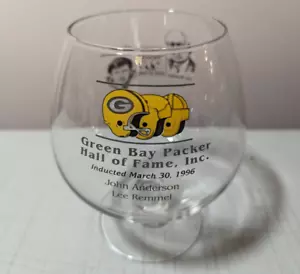 1996 Green Bay Packers Hall of Fame Glass John Anderson Lee Remmel - Picture 1 of 4