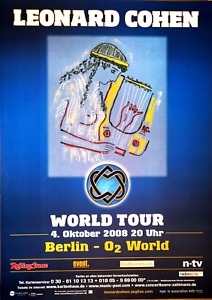 LEONARD COHEN 2008 BERLIN - orig.Concert Poster - Plakat - A1 - YYY
