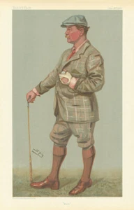 VANITY FAIR SPY CARTOON Samuel Mure Fergusson 'Muir'. Golfer 1903 old print - Foto 1 di 2