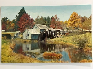 Mabry Mill Blue Ridge Parkway, Virginia Wasserrad & Teich unbespielt Postkarte A6 - Bild 1 von 3