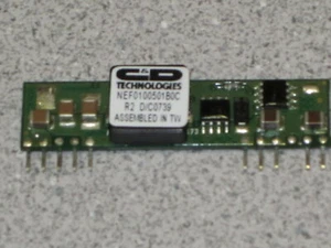 10 NEF0100501B0C Non-Isolated DC/DC Converter Modules 50W, 12V to 5.0V, 10A, SIP - Picture 1 of 3