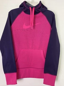 NIKE Therma-Fit Langarm-Pullover Hoodie Damen rosa lila mit Daumenlöchern M - Bild 1 von 12