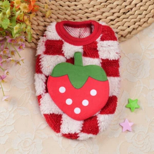New Soft Warm Winter Fruit Pet Clothing Clothes For Baby Puppy Small Cats Dogs - Picture 1 of 14