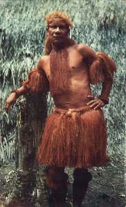 Amazonas Kolumbien Curaca de la Tribu Yagua Cacique Häuptling Yaguan Stamm Postkarte - Bild 1 von 2