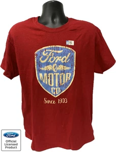 "Ford Motor Company Since 1903" T-Shirt - Heather Red w/ Wings Logo - Picture 1 of 2