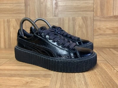 RARO🔥 Puma x Rihanna Fenty Negro Charol Zapatos Creepers Plataforma Talla 6.5 Foto 1 de 4