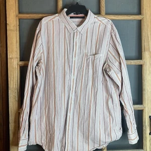 Sean John Men's LS Pink Striped Dress Shirt. Size 3XL 26x32, Logo 100% Cotton - Picture 1 of 13