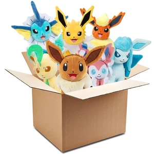 Pokemon 8" Eevee Evolution Plush Mystery Blind Box 2-Pack - Receive 1 Eevee &... - Picture 1 of 6