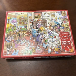 Cobble Hill DoodleTown Thanksgiving Togetherness 1000 PC Jigsaw Puzzle Complete - Picture 1 of 3