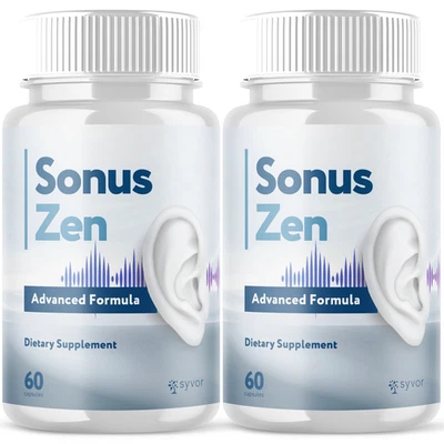 (2 упаковки) Sonus Zen улучшенная поддержка здоровья ушей и облегчение тиннитуса 120 капсул - Изображение 1 из 4