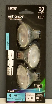 FEIT ELECTRIC 20W R LED DAYLIGHT 5000K BAB GU5.3 *3 PACK* - Image 1 of 2