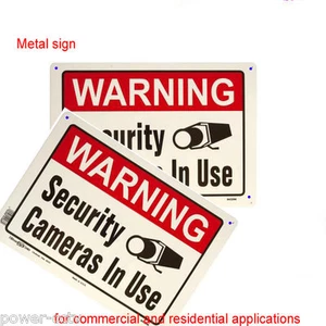 2 Metall Outdoor Überwachungskamera Sign fo In / Outdoor CCTV Kugel Überwachungskamera - Bild 1 von 2