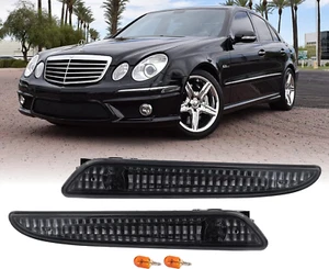 USR 07-09 W211 Side Marker Lights - Front Smoke Bumper Sidemarker Lamps (Left + - Picture 1 of 9