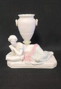Antique Porcelain Bisque Figural Lady W/ Vase Austrian German? Marked - Picture 1 of 15
