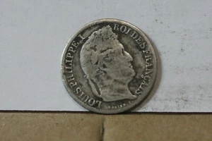 Monnaie france demi franc 50 centimes 1835 W louis philippe argent RARE - Imagen 1 de 2