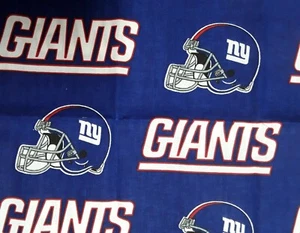 30"x 58" 100% cotton, NFL, New York Giants, Football Helmets, Blue - Picture 1 of 3