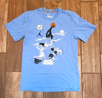 Nike North Carolina Tarheels Blue Jordan Shirt Basketball Davis UNC S XS - Image 1 of 3