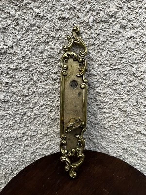 Poignée de Porte, plaque de propreté Avec Condamnation Louis XV Rocaille Rococo - Photo 1/2