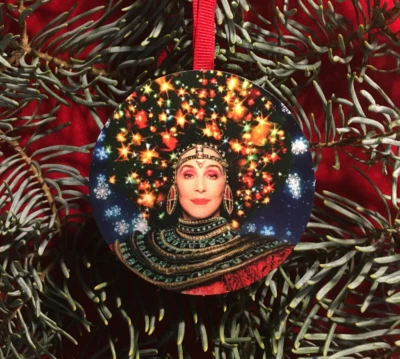 CHER Luces ADORNO DE ÁRBOL DE NAVIDAD Fiesta Fiesta Regalo Bolsa Stocking Stuffer Foto 1 de 4