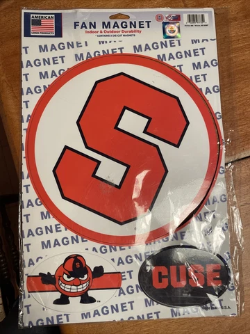 Syracuse Orange Car Magnet 3 diecut E19 Cover