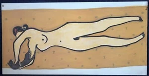 Nude With a Cat by Sanyu (100cm x 52cm) - Picture 1 of 1