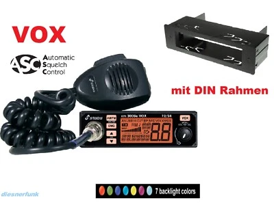 Stabo xm 3008e vox 12/24 Volt Freisprech CB Funkgerät STVO VOX mit DIN Rahmen - Bild 1 von 2