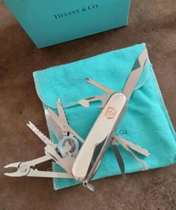 Tiffany&Co. Victorinox coltellino svizzero argento sterling 925 K18YG multiutensile RARO - Foto 1 di 9