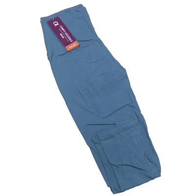 Women's One Size Fits All Sea Blue 5" High Waist Yoga, Running Capri Leggings - Image 1 of 4