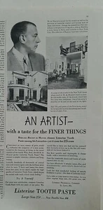 1935 Listerine toothpaste artist Bernard Boutet de Monvel home photo ad - Picture 1 of 1