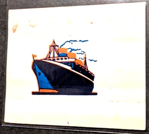 1950s Scanlens Chewing Gum Tattoo Magic Transfer Boat Cruise Ship Wrapper - Picture 1 of 2
