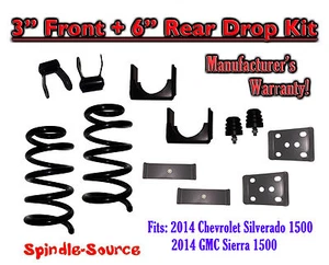3"/6" Lowering Drop kit FOR 2014 Chevrolet Chevy Silverado / GMC Sierra 1500 V8 - Picture 1 of 1